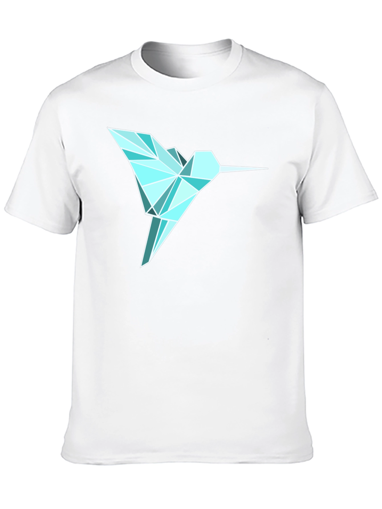 Geometric Hummingbird Graphic Tee - Mens Black T-Shirt