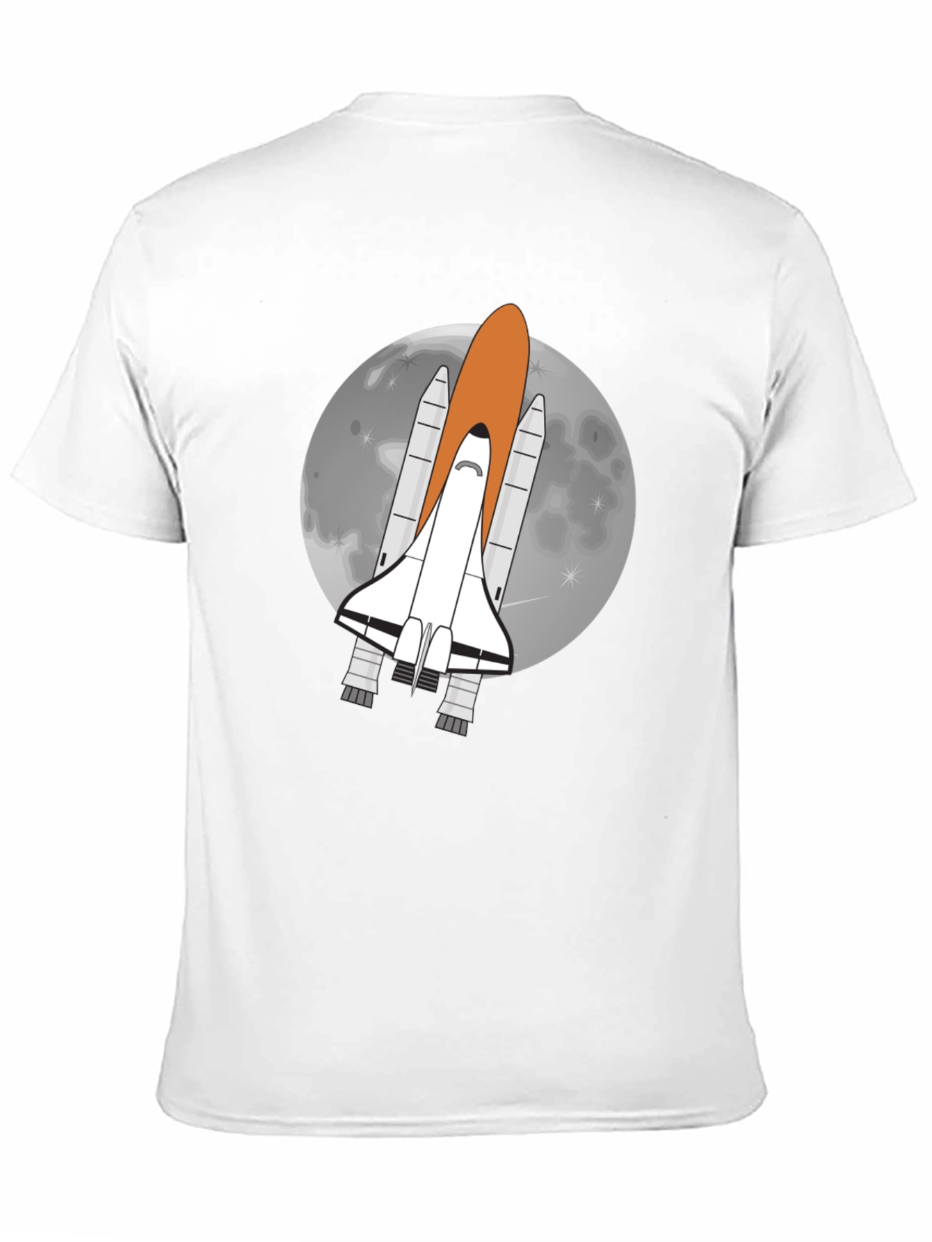 Space Shuttle Moon Graphic Tee - Black
