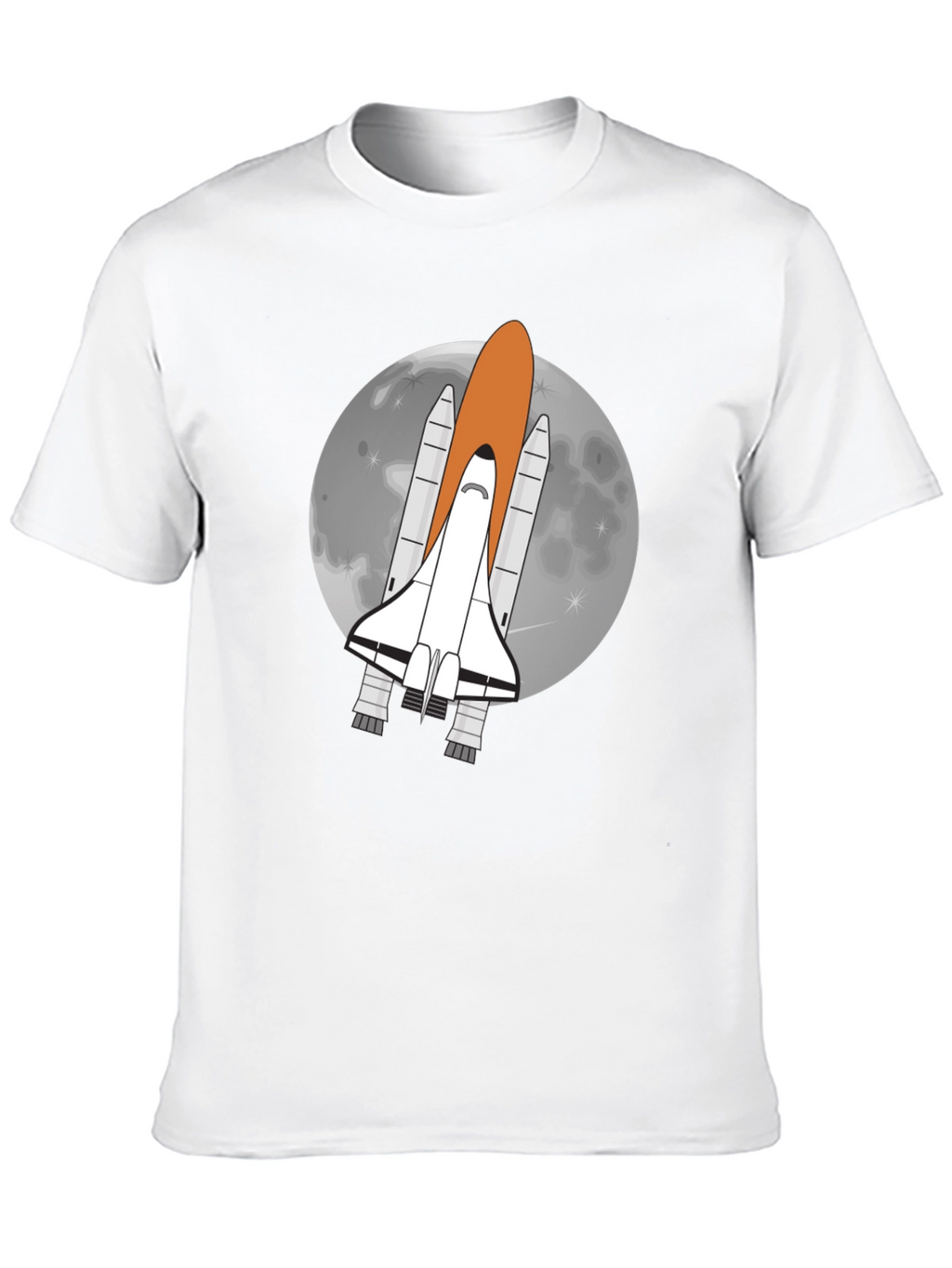 Space Shuttle Moon Graphic Tee - Black