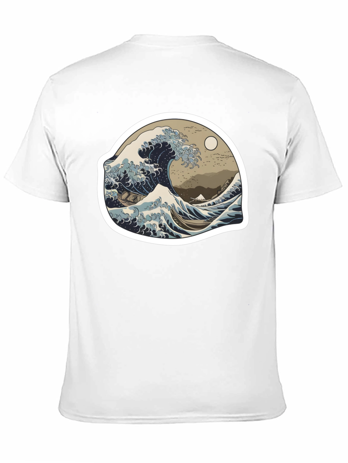 Great Wave Graphic Tee - Black Casual Style