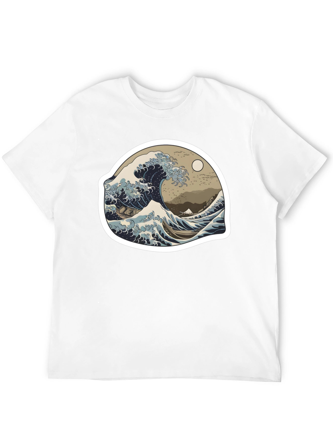 Great Wave Graphic Tee - Black Casual Style