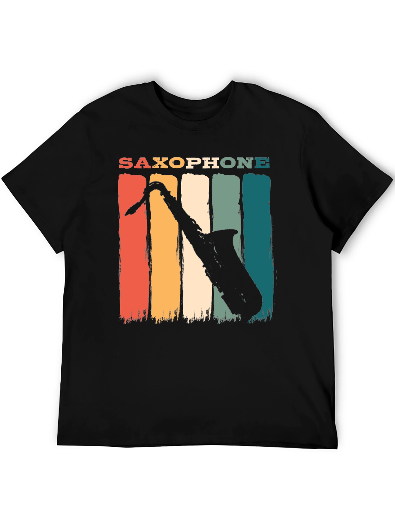 Retro Saxophone Graphic T-Shirt