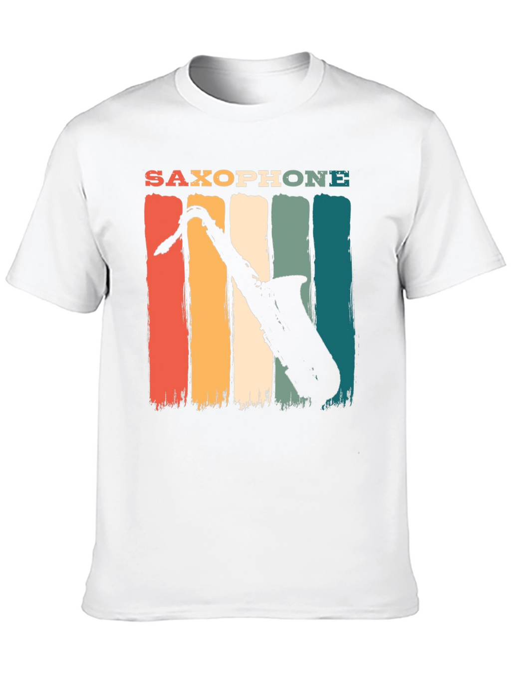 Retro Saxophone Graphic T-Shirt