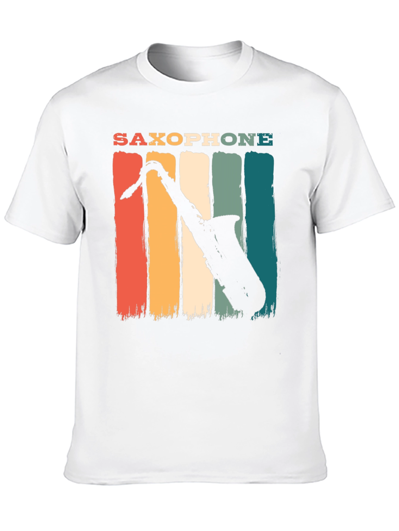 Retro Saxophone Graphic T-Shirt