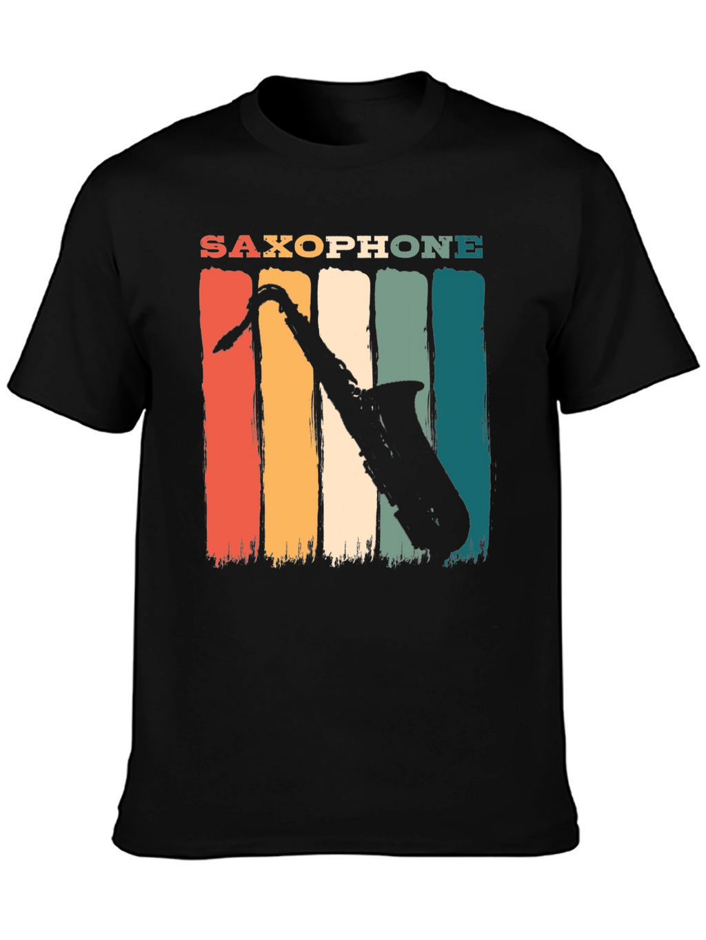 Retro Saxophone Graphic T-Shirt