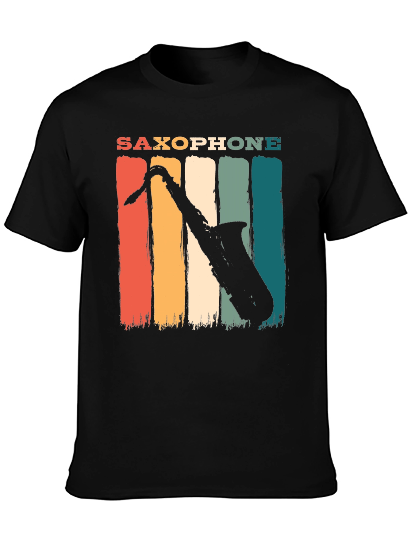 Retro Saxophone Graphic T-Shirt