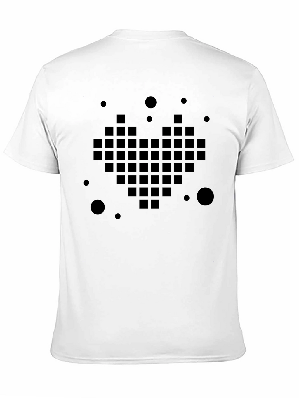 Pixel Heart Graphic Black T-Shirt