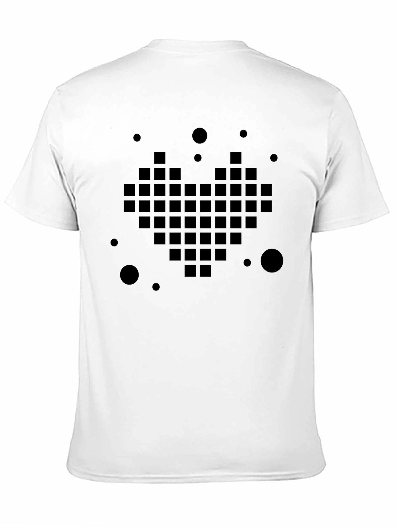 Pixel Heart Graphic Black T-Shirt