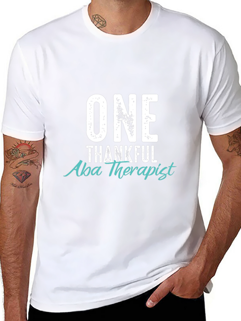 One Thankful Aba Therapist Black T-Shirt