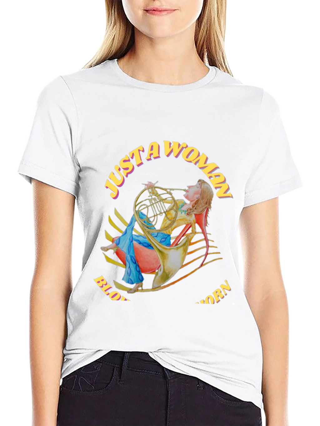 Just A Woman Blowing A Horn T-Shirt