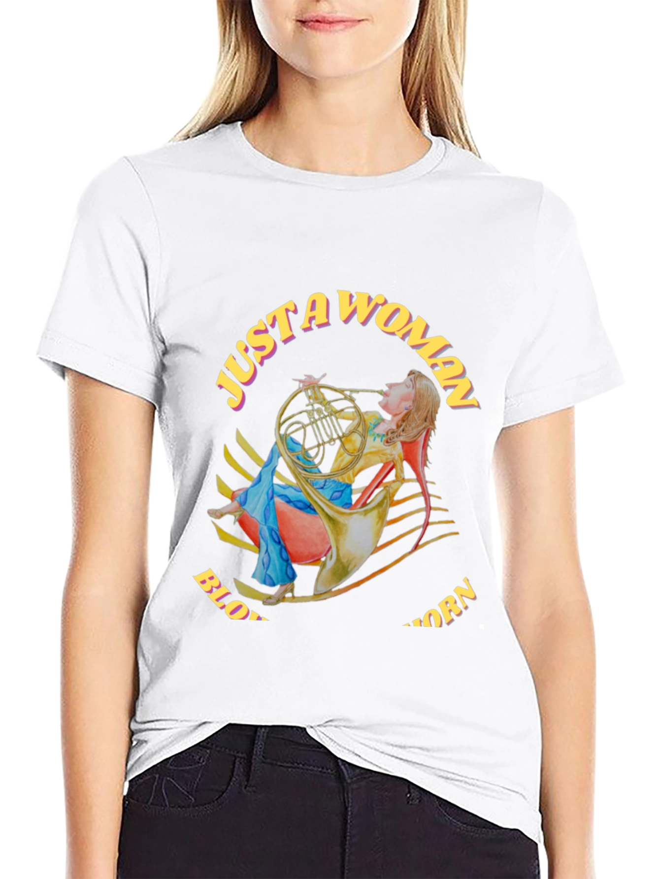 Just A Woman Blowing A Horn T-Shirt
