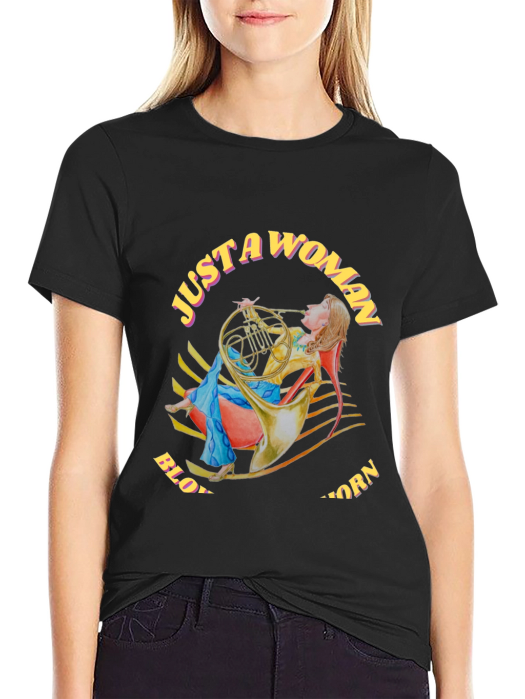 Just A Woman Blowing A Horn T-Shirt