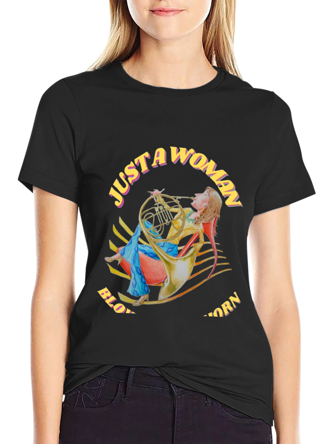 Just A Woman Blowing A Horn T-Shirt