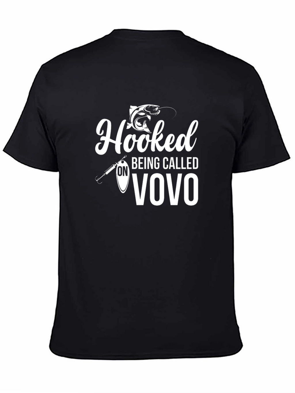 Hooked On Being Called Vovo Black T-Shirt
