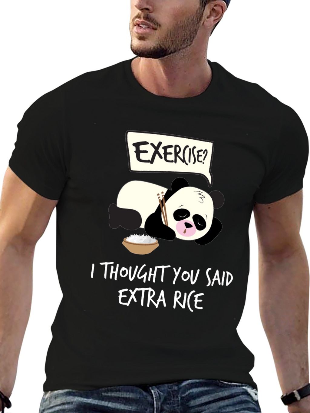 Funny Panda Extra Rice T-Shirt