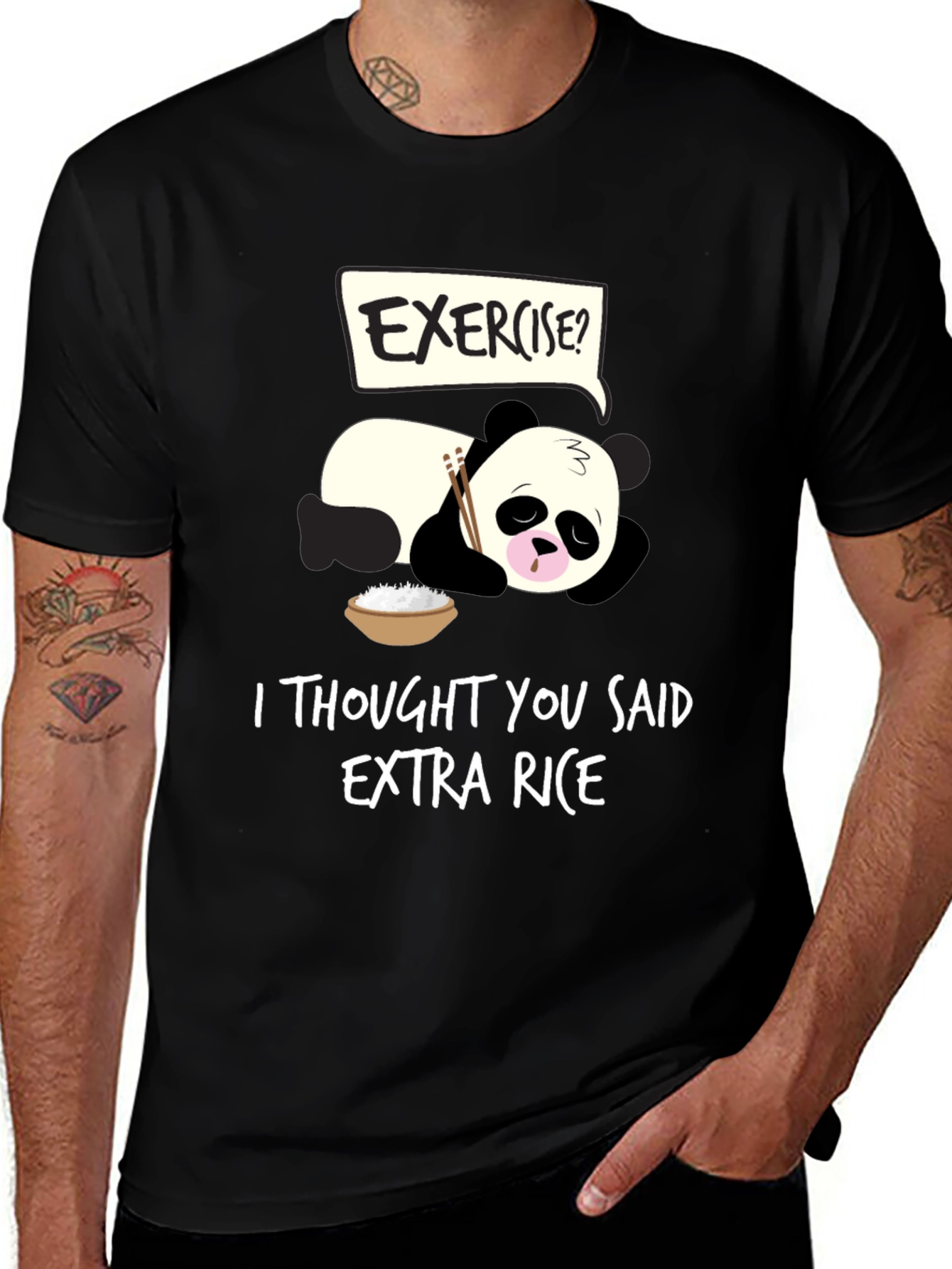 Funny Panda Extra Rice T-Shirt