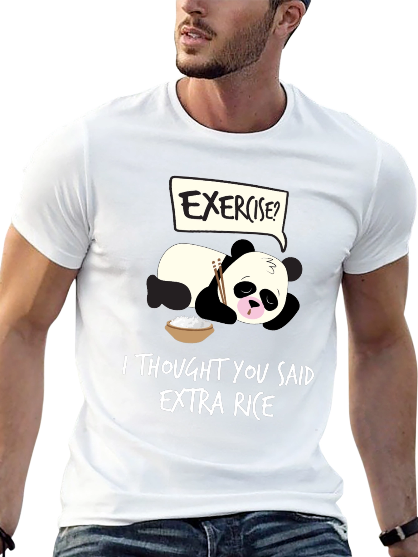 Funny Panda Extra Rice T-Shirt