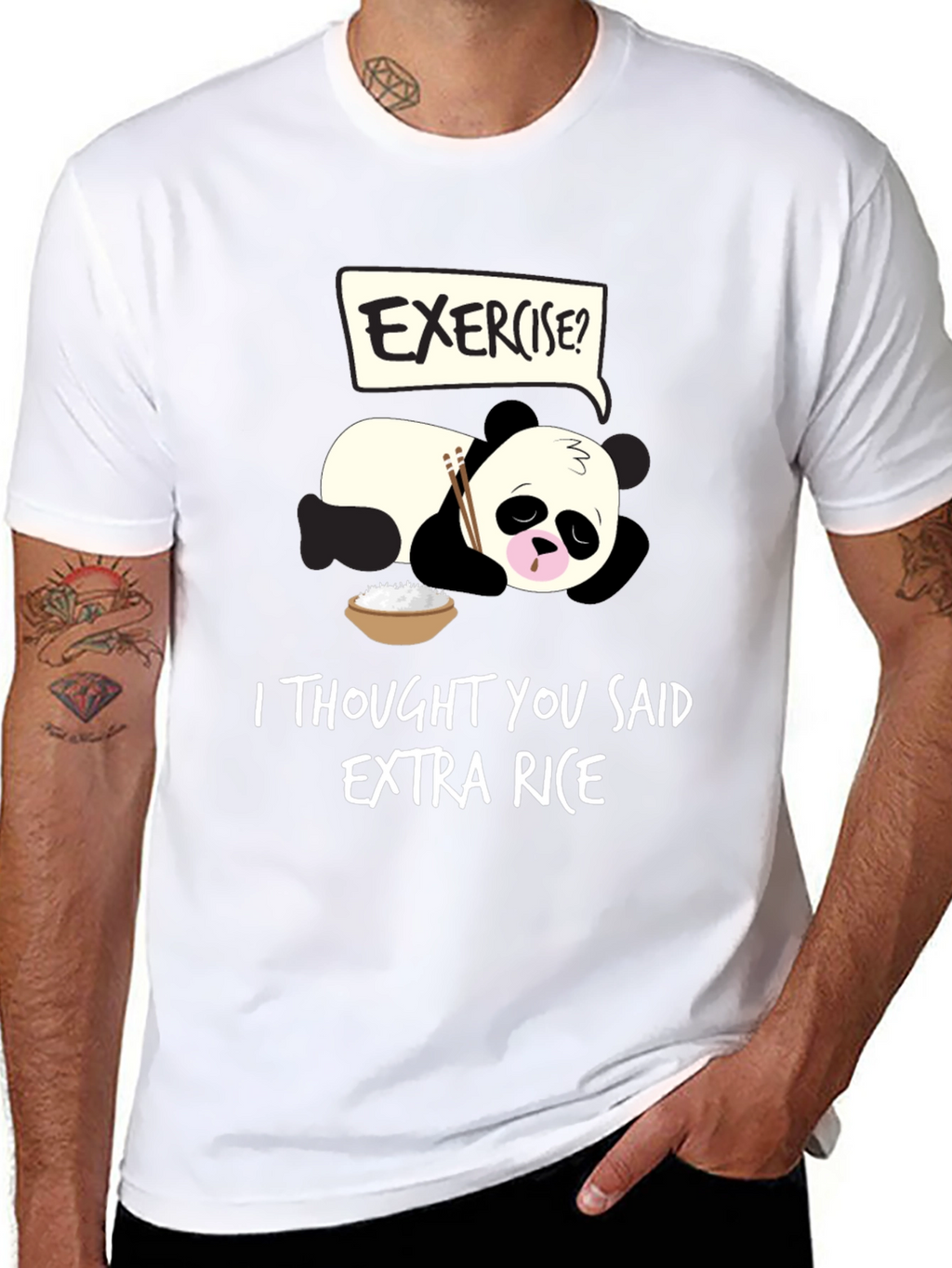 Funny Panda Extra Rice T-Shirt