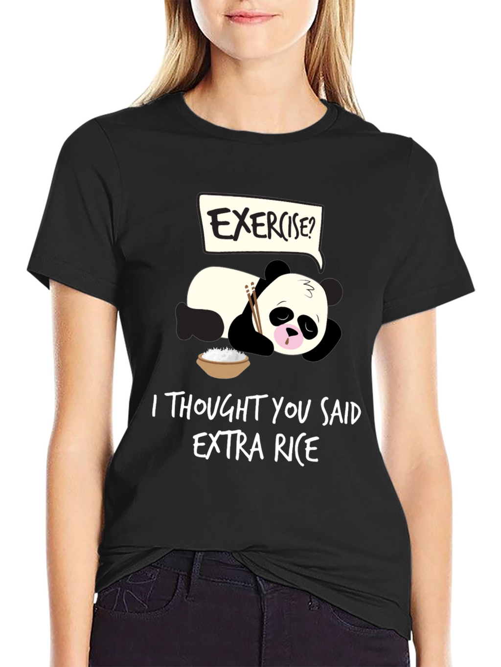 Funny Panda Extra Rice T-Shirt