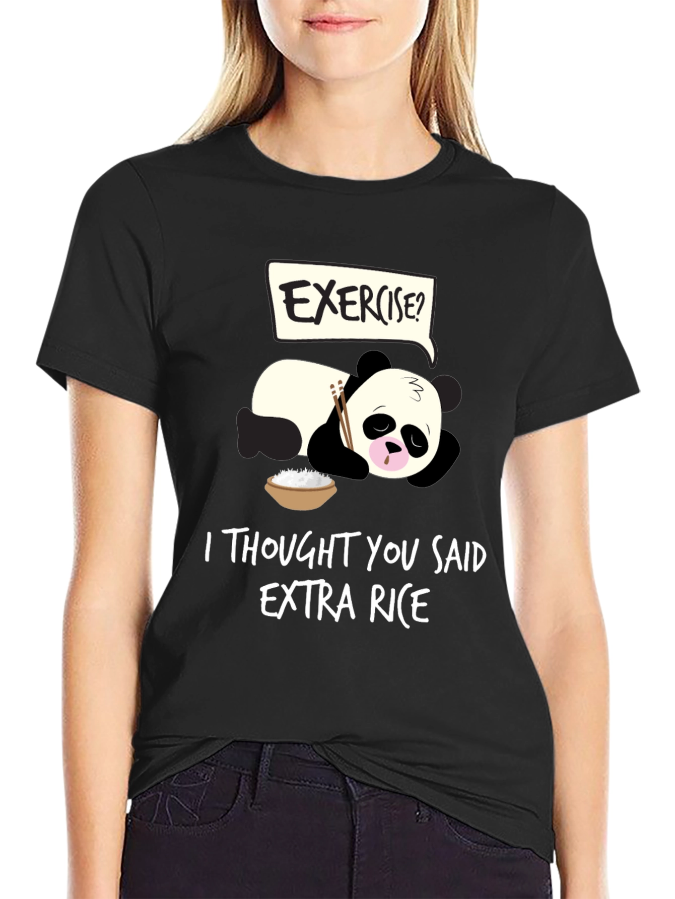 Funny Panda Extra Rice T-Shirt