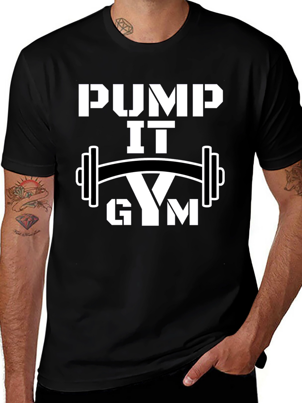 Pump It Gym Black T-Shirt