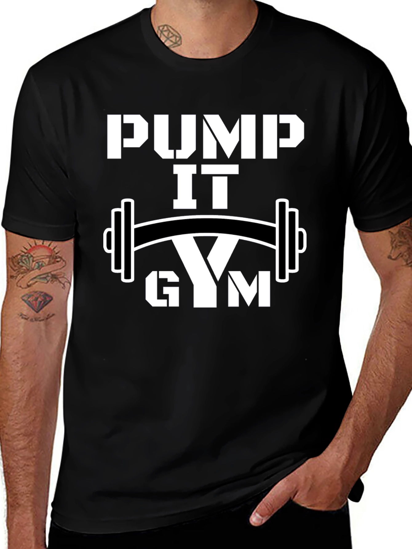 Pump It Gym Black T-Shirt