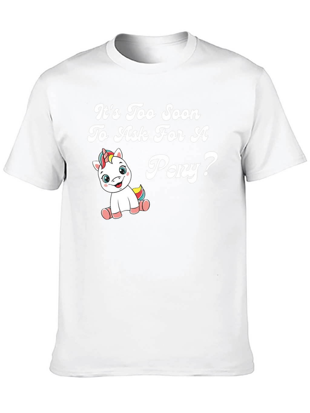 Funny Pony Graphic Black T-Shirt