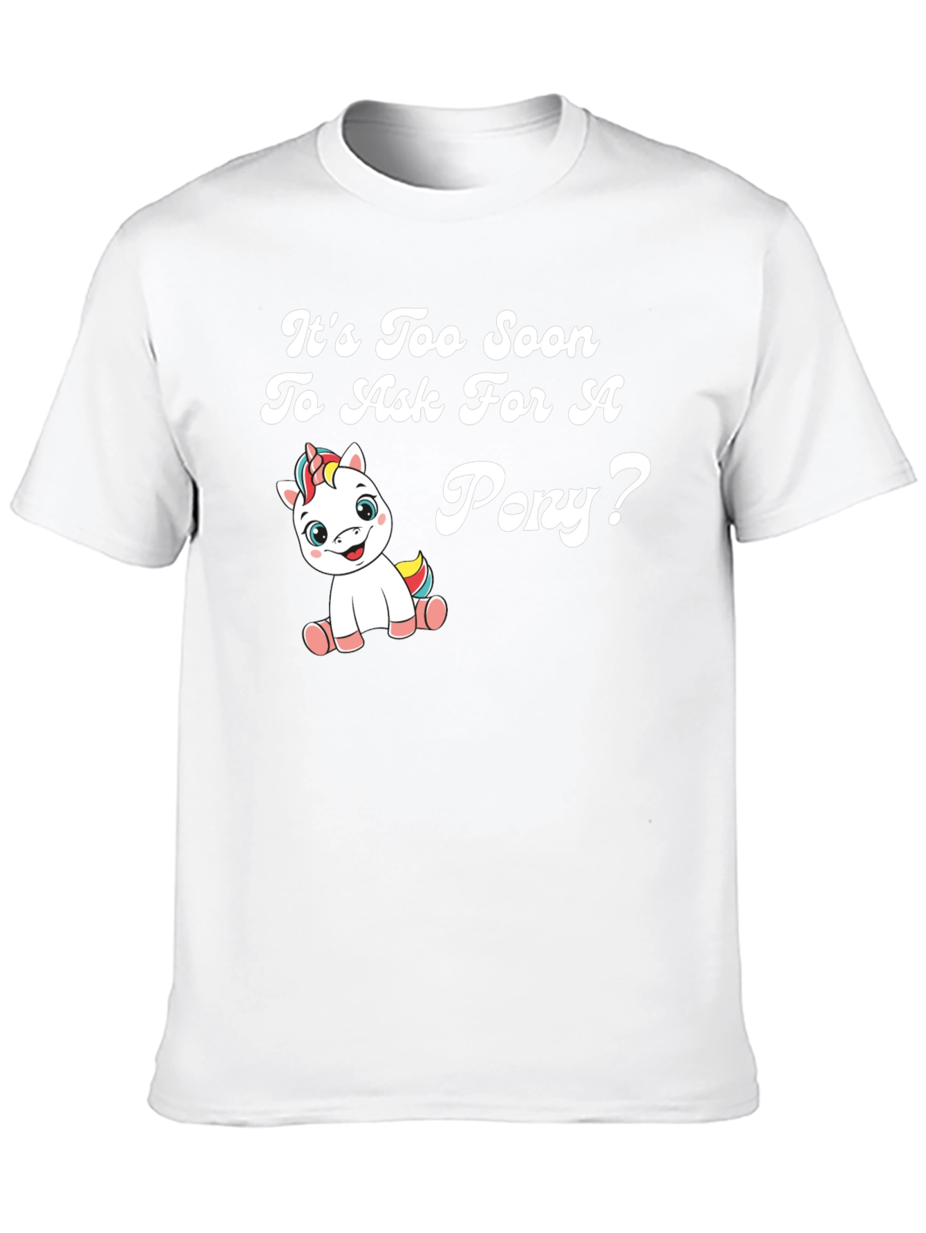 Funny Pony Graphic Black T-Shirt