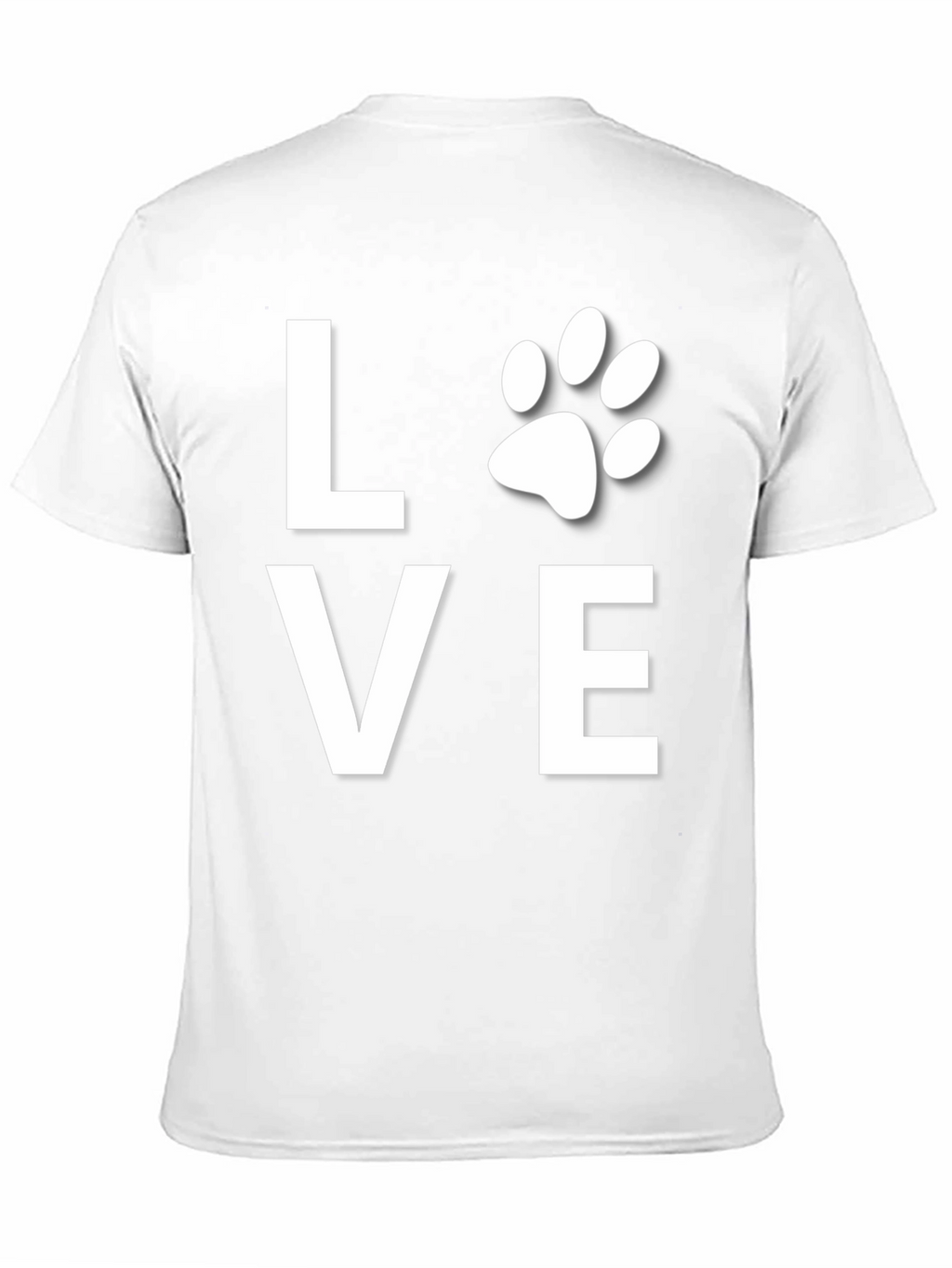 Love Paw Print Black T-Shirt