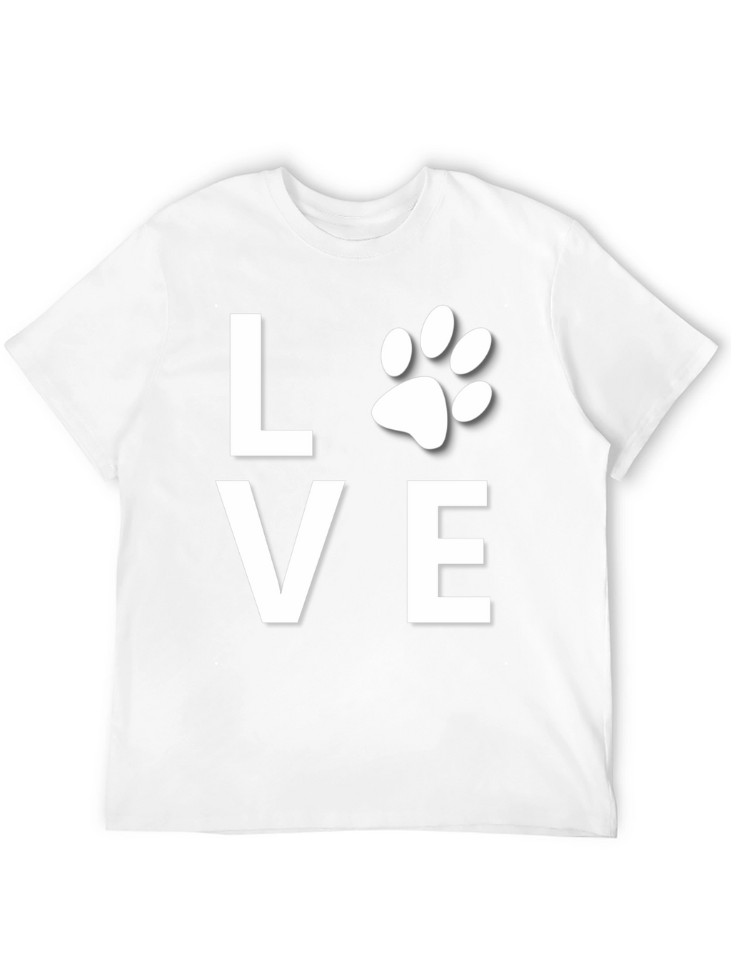 Love Paw Print Black T-Shirt