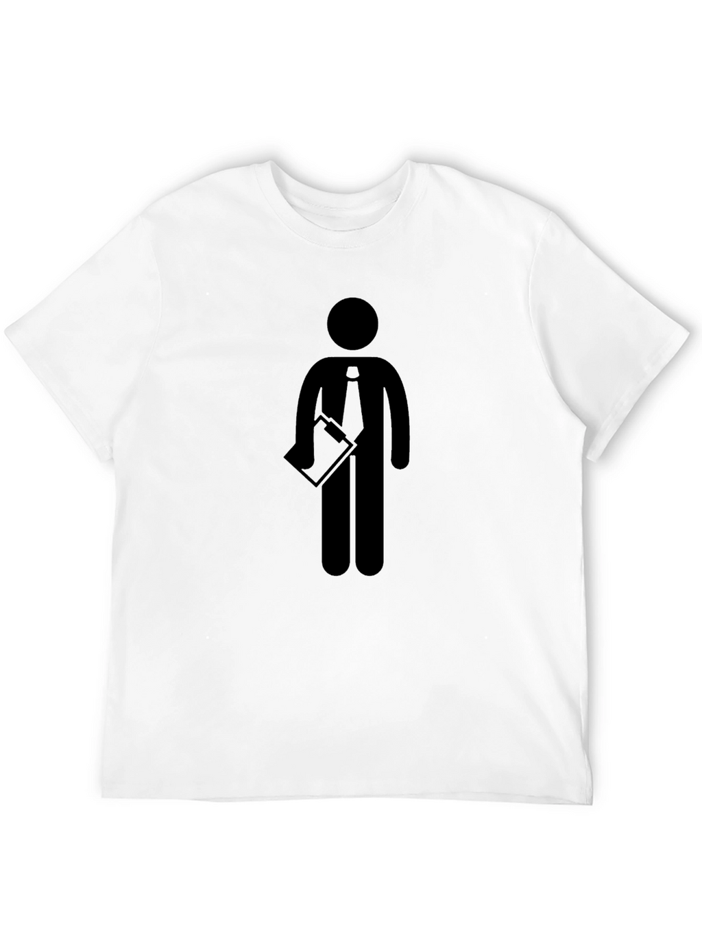 Black T-Shirt with Business Stick Figure Graphic