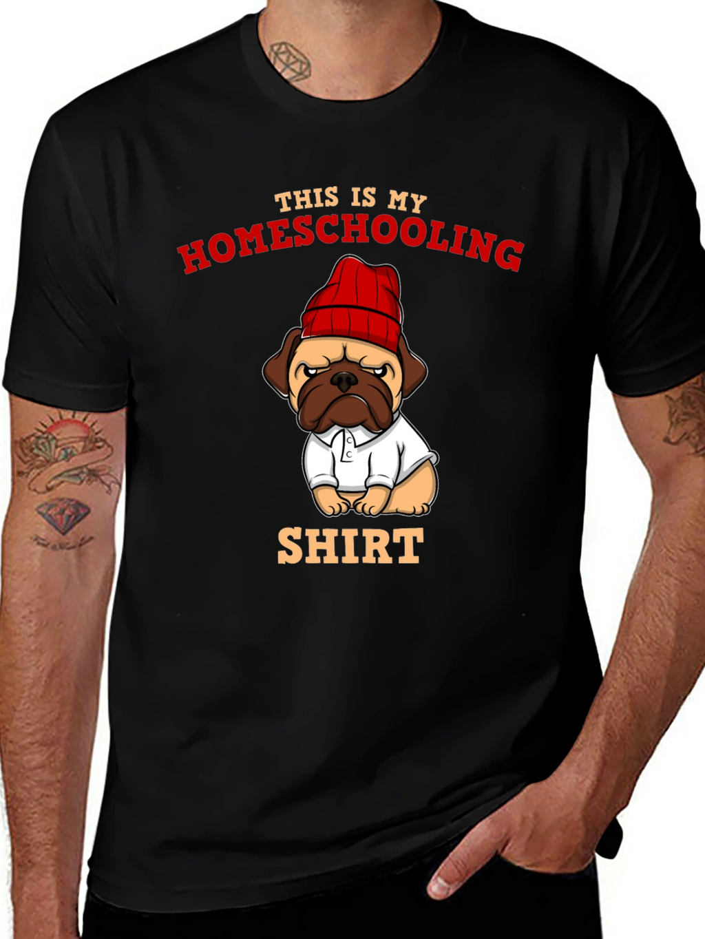 Homeschooling Pug T-Shirt