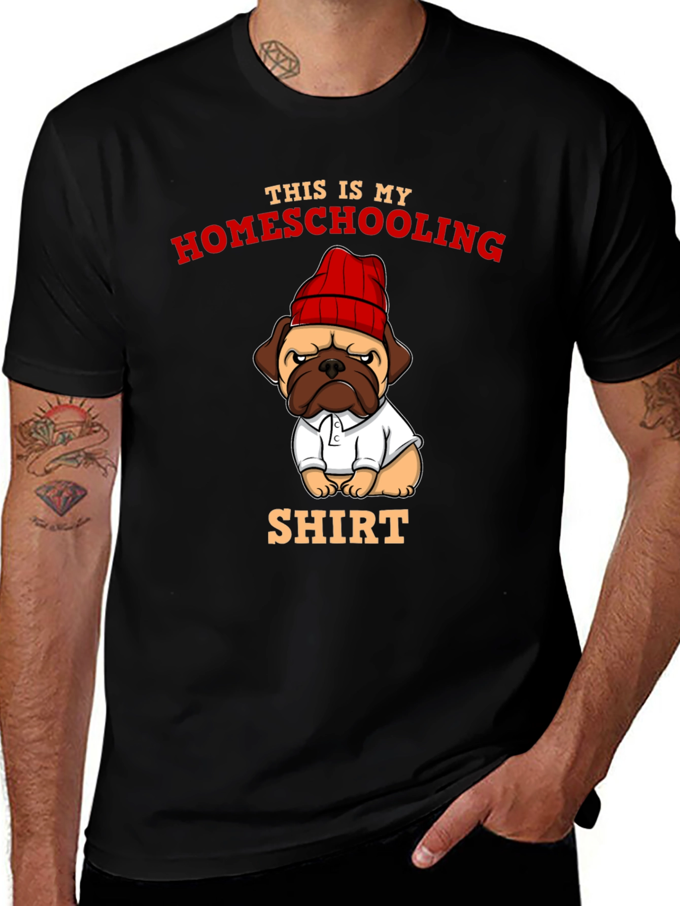 Homeschooling Pug T-Shirt