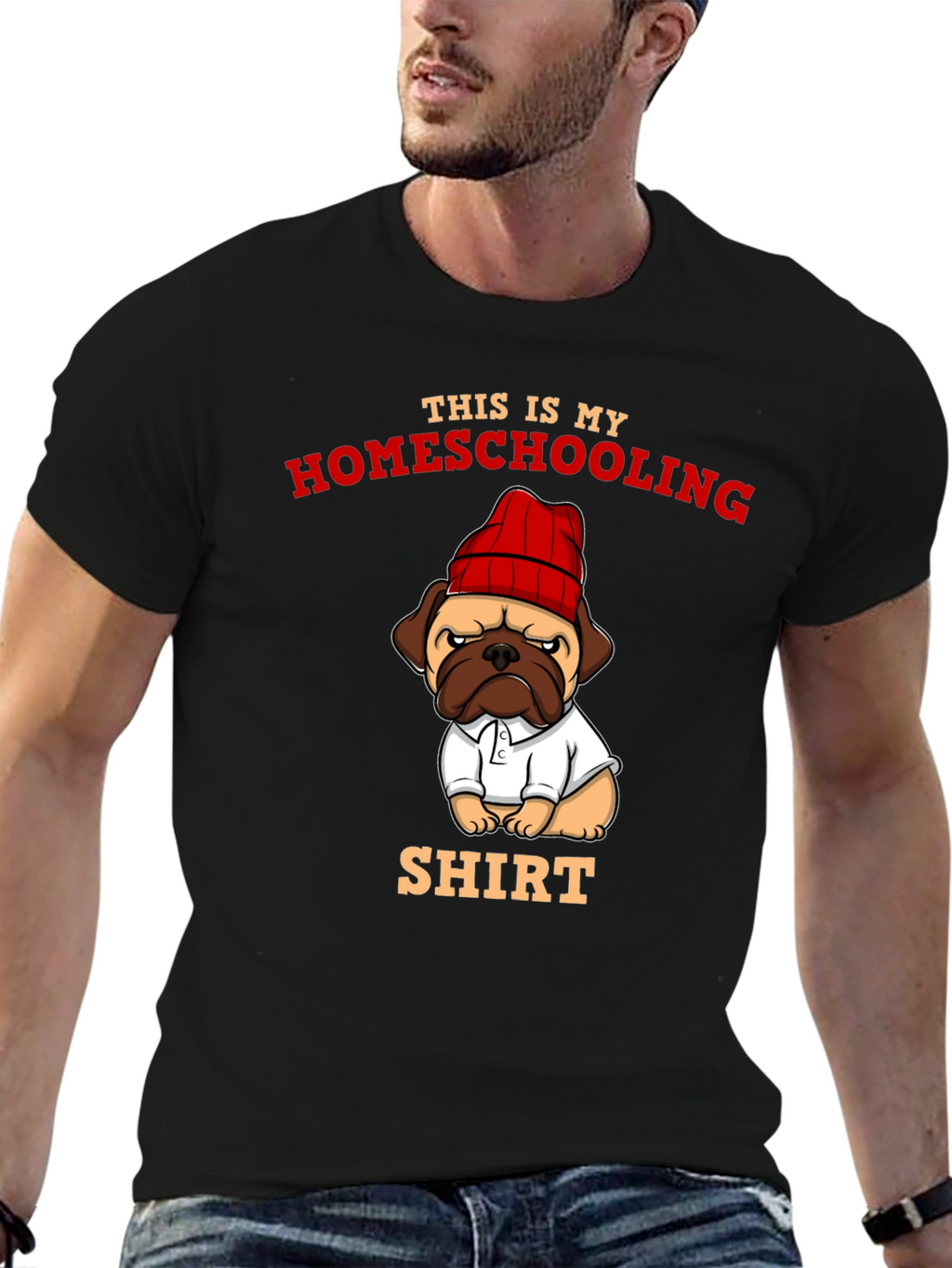 Homeschooling Pug T-Shirt