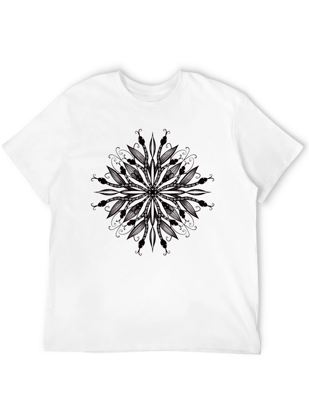 Dark Mandala Graphic Tee - Stylish Mens Black T-Shirt