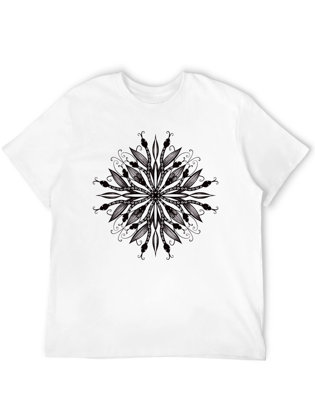Dark Mandala Graphic Tee - Stylish Mens Black T-Shirt