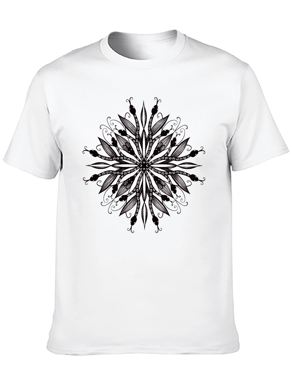 Dark Mandala Graphic Tee - Stylish Mens Black T-Shirt