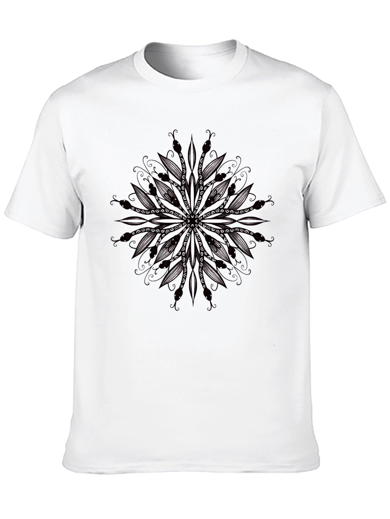 Dark Mandala Graphic Tee - Stylish Mens Black T-Shirt