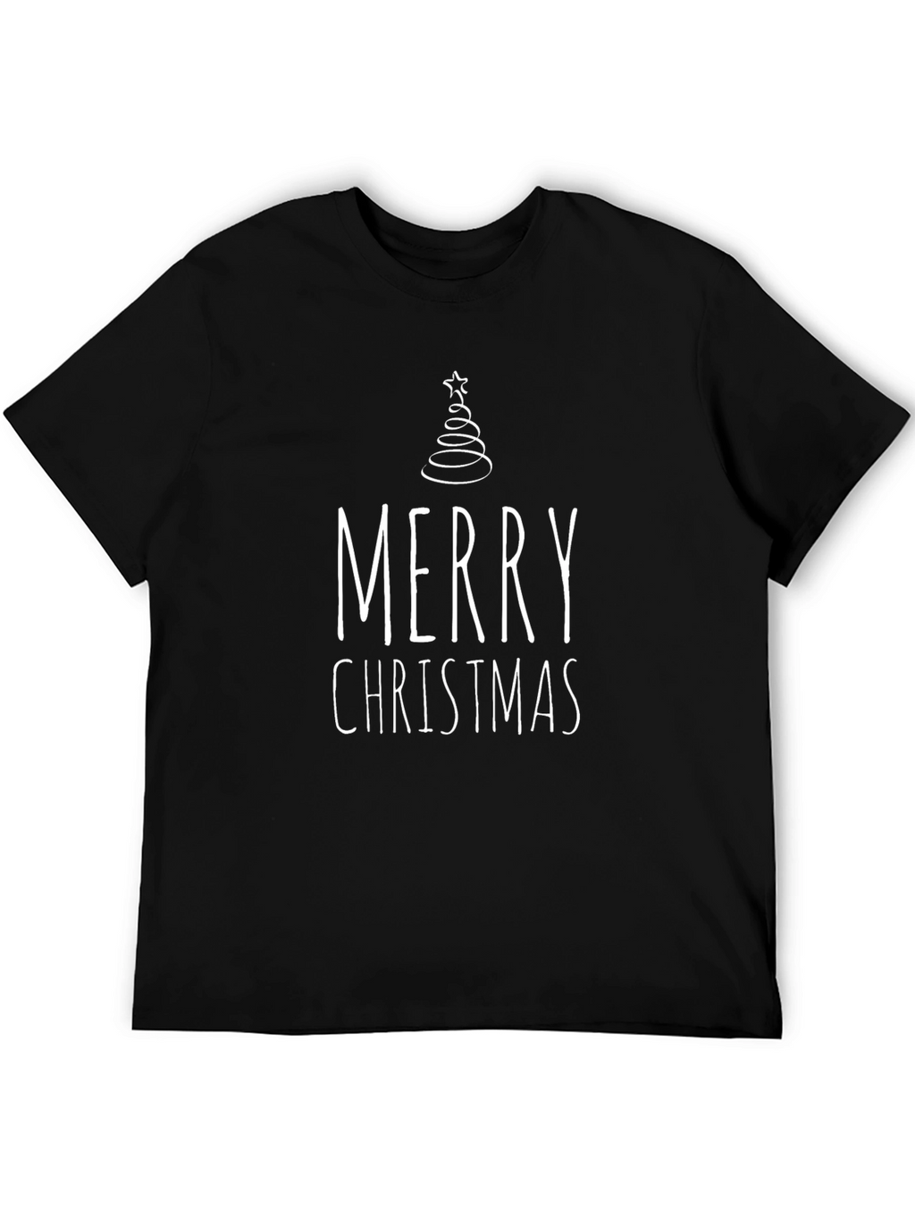 Merry Christmas Tree Graphic T-Shirt