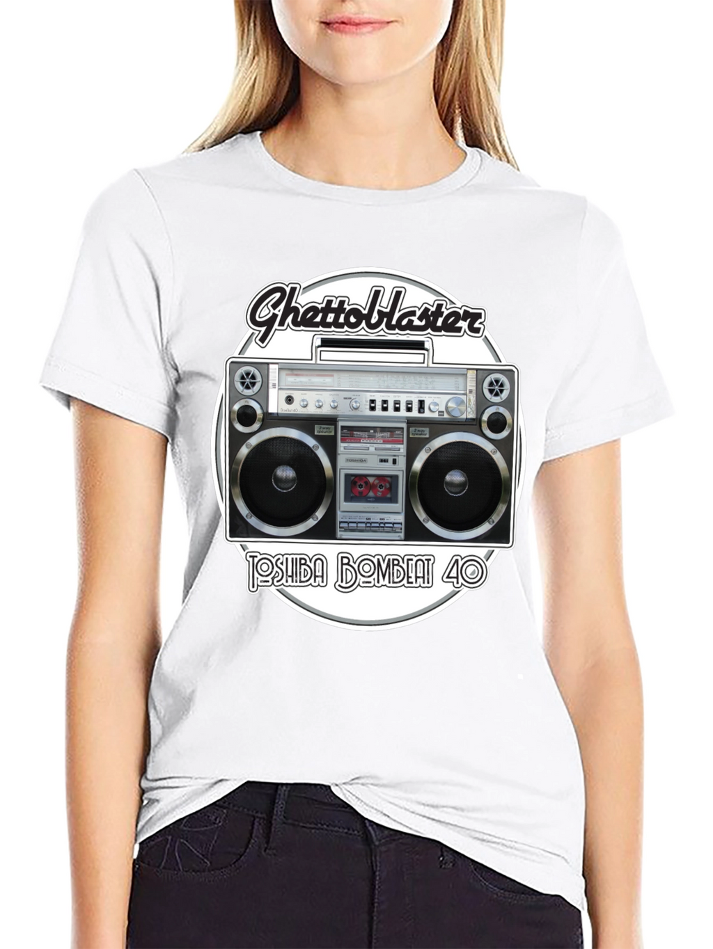 Retro Ghetto Blaster Graphic T-Shirt