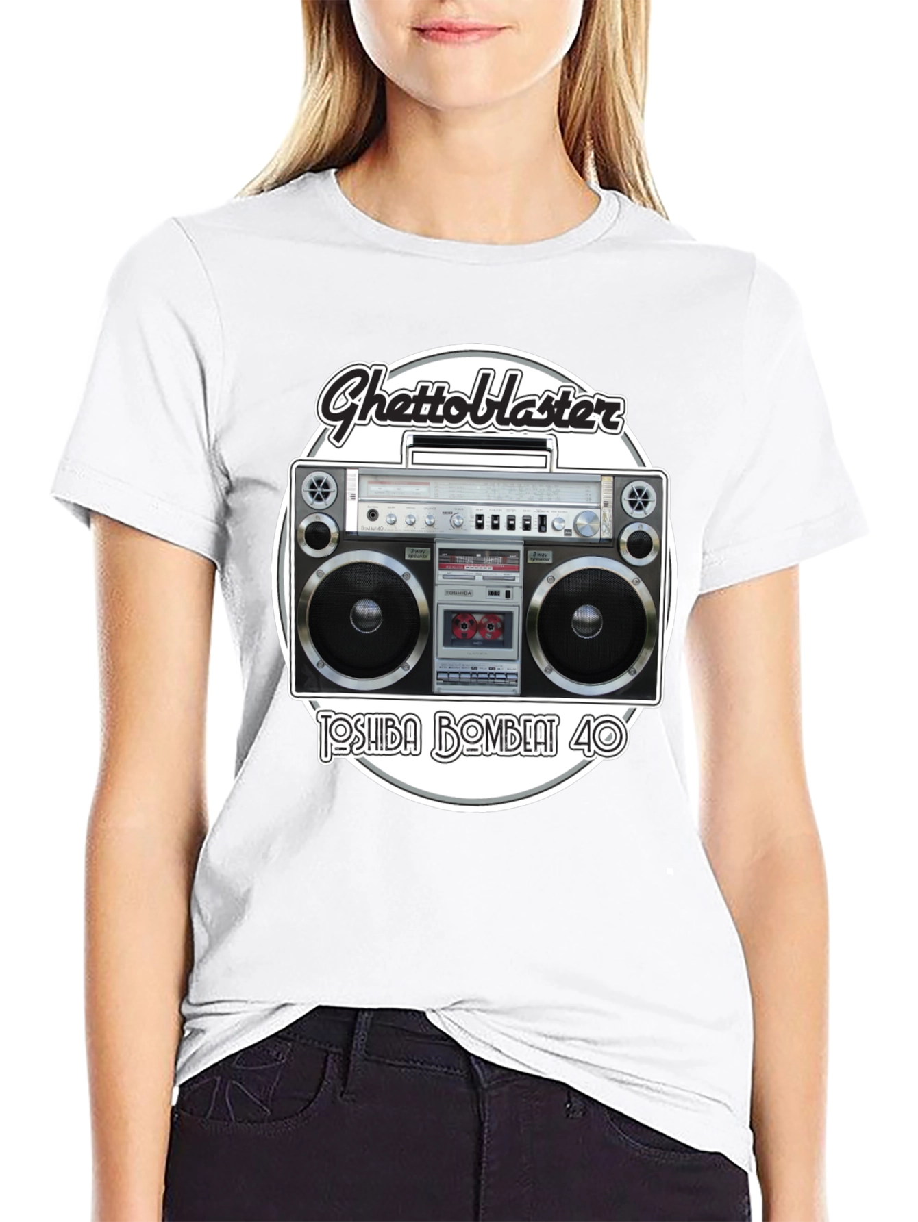 Retro Ghetto Blaster Graphic T-Shirt