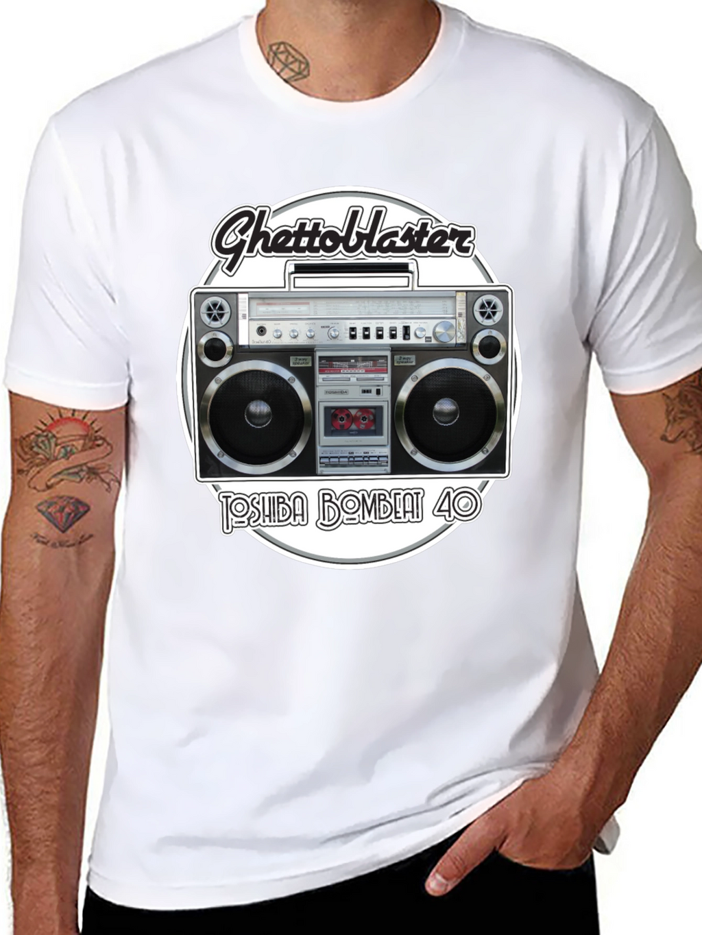 Retro Ghetto Blaster Graphic T-Shirt