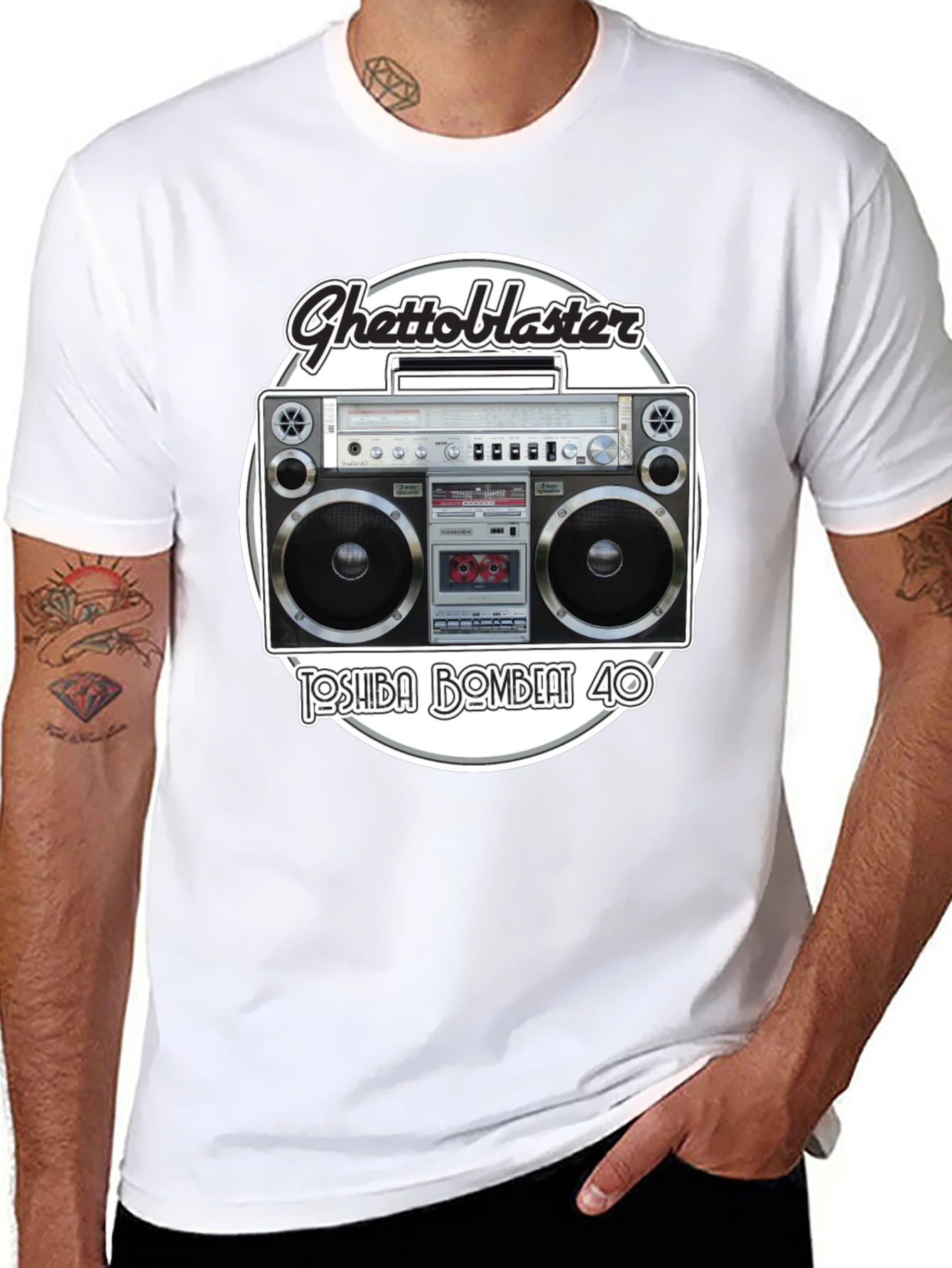 Retro Ghetto Blaster Graphic T-Shirt