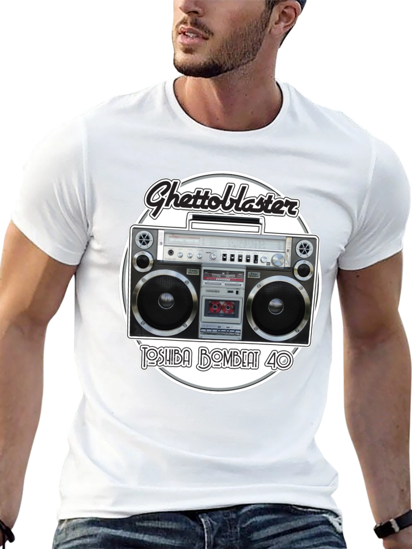 Retro Ghetto Blaster Graphic T-Shirt