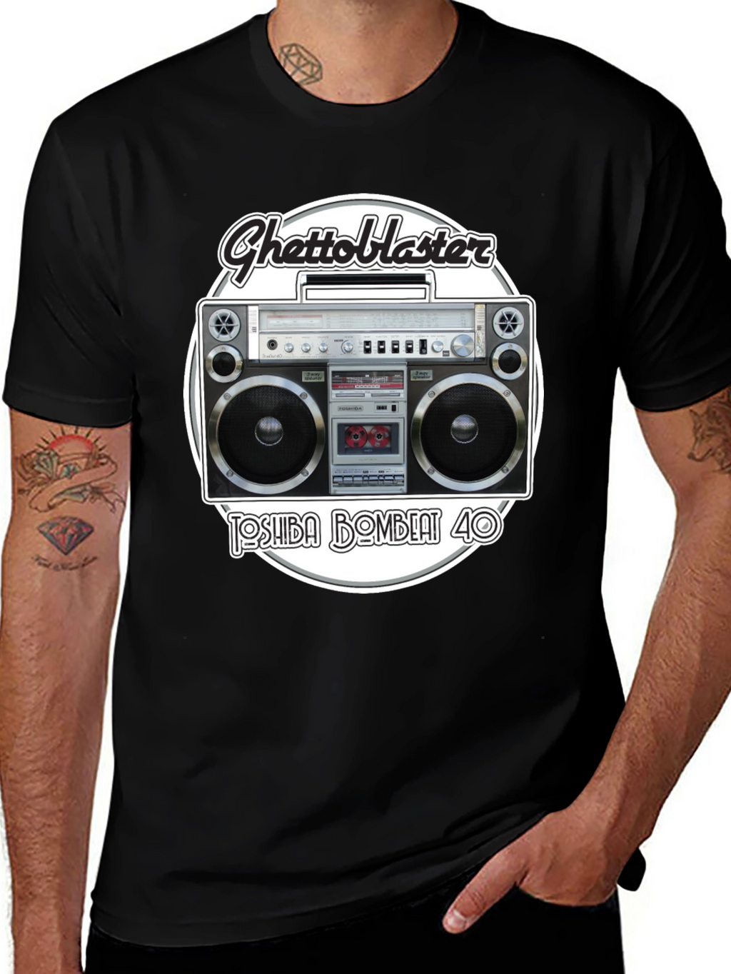 Retro Ghetto Blaster Graphic T-Shirt