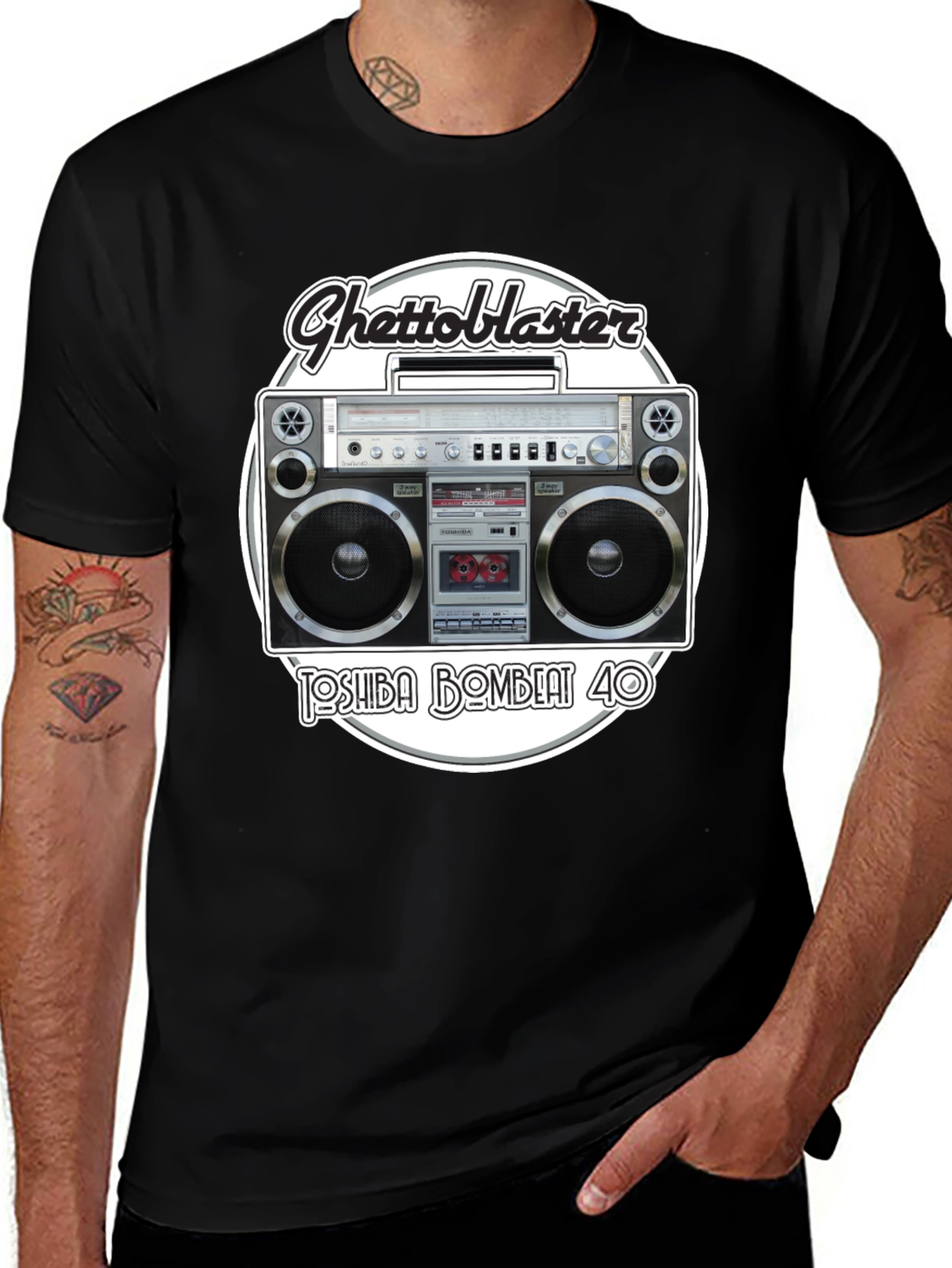 Retro Ghetto Blaster Graphic T-Shirt