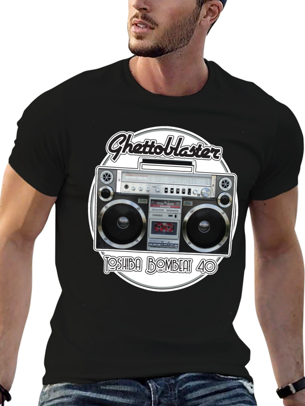 Retro Ghetto Blaster Graphic T-Shirt