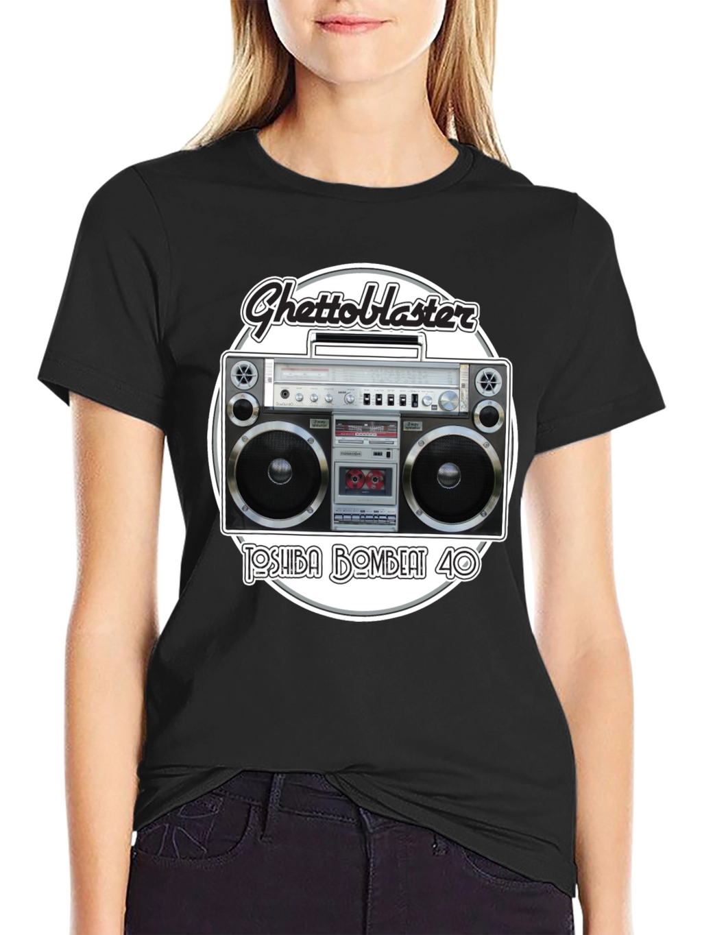 Retro Ghetto Blaster Graphic T-Shirt
