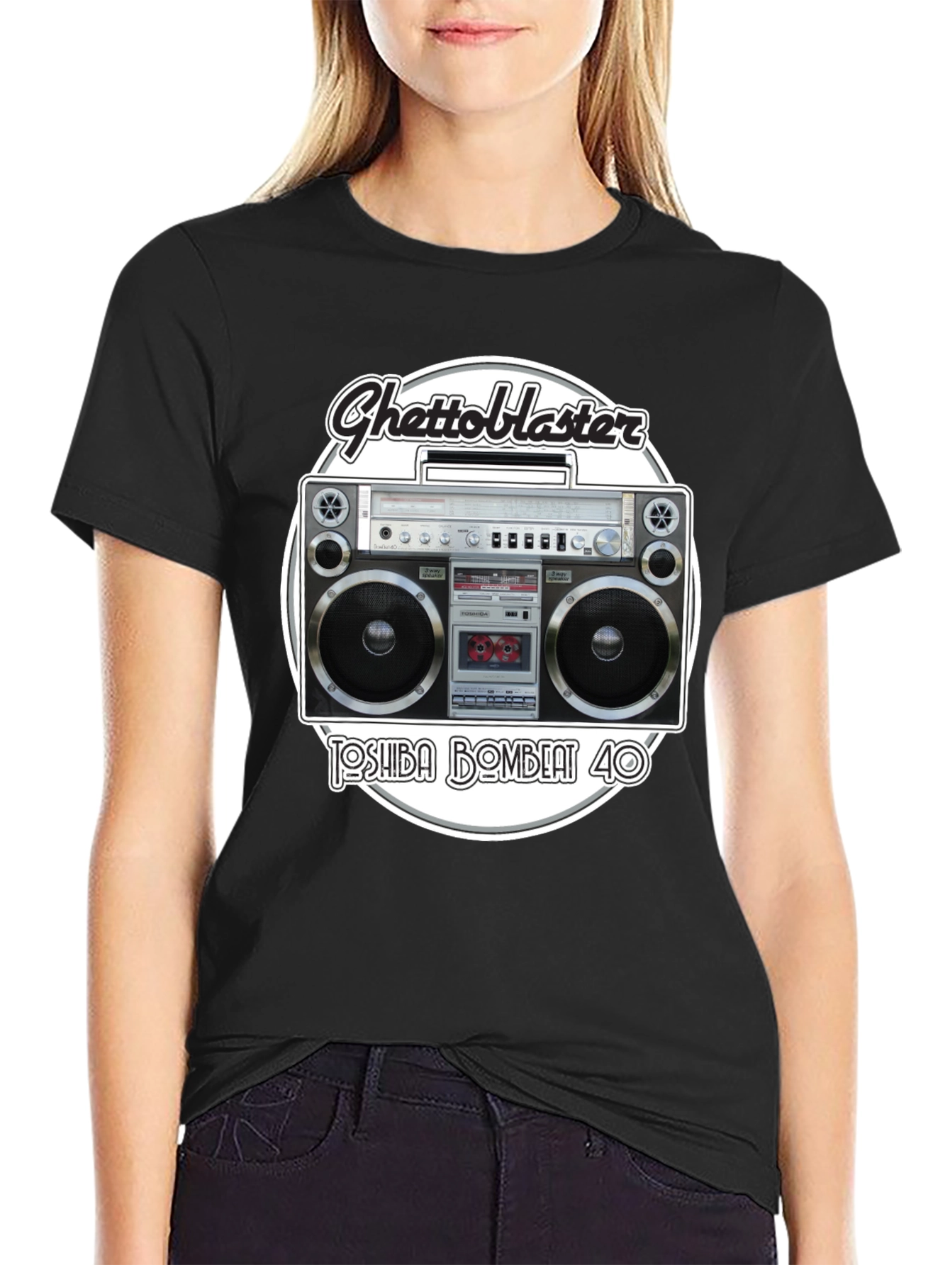 Retro Ghetto Blaster Graphic T-Shirt