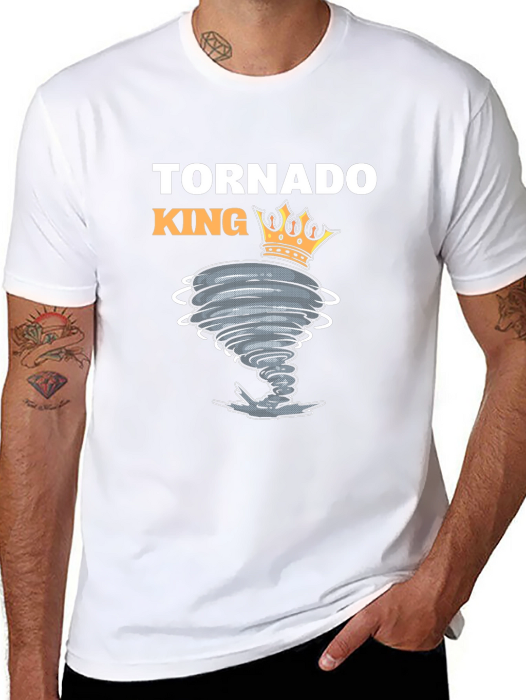 Tornado King Graphic Tee - Novelty T-Shirt